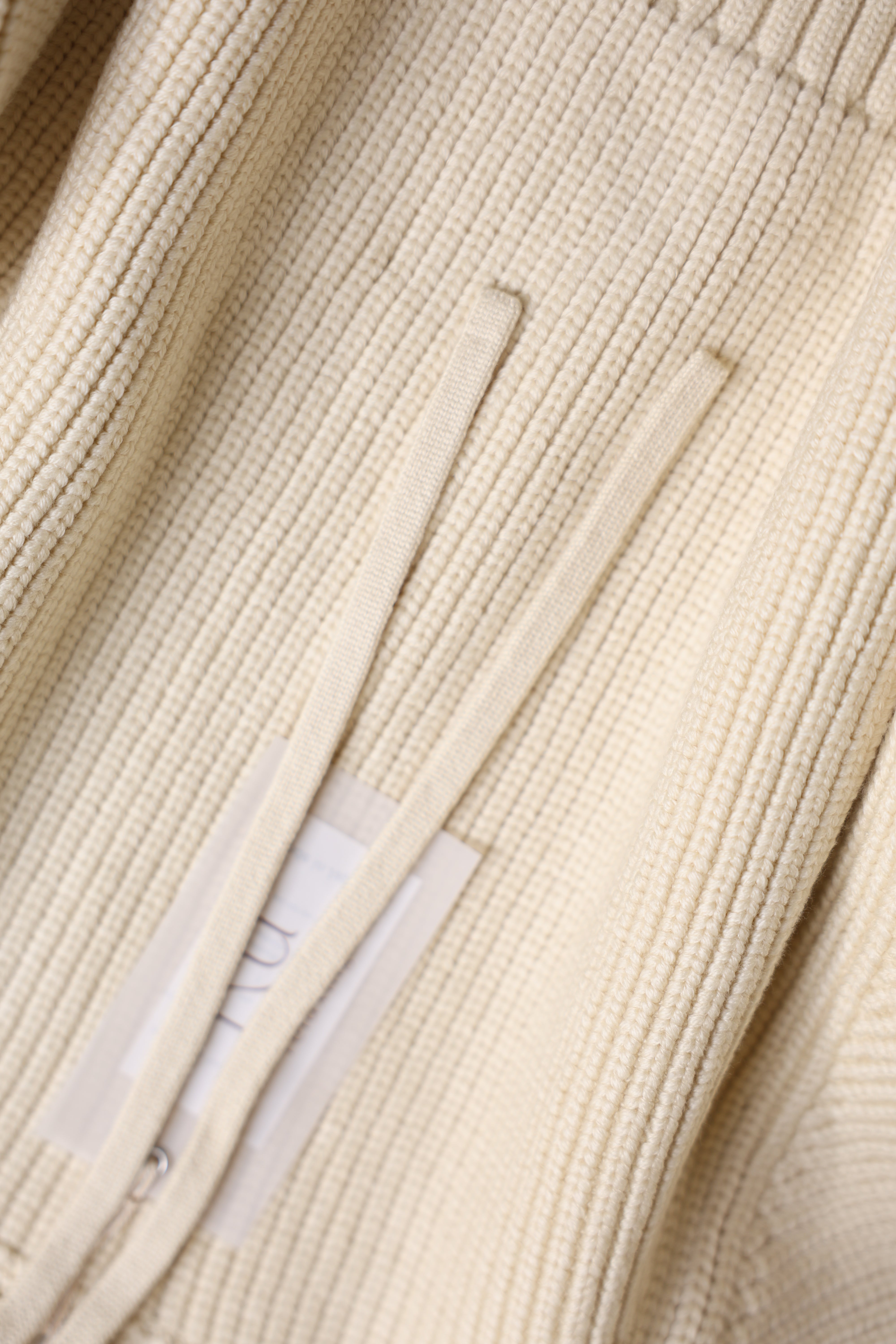 cotton lib knit hoodie