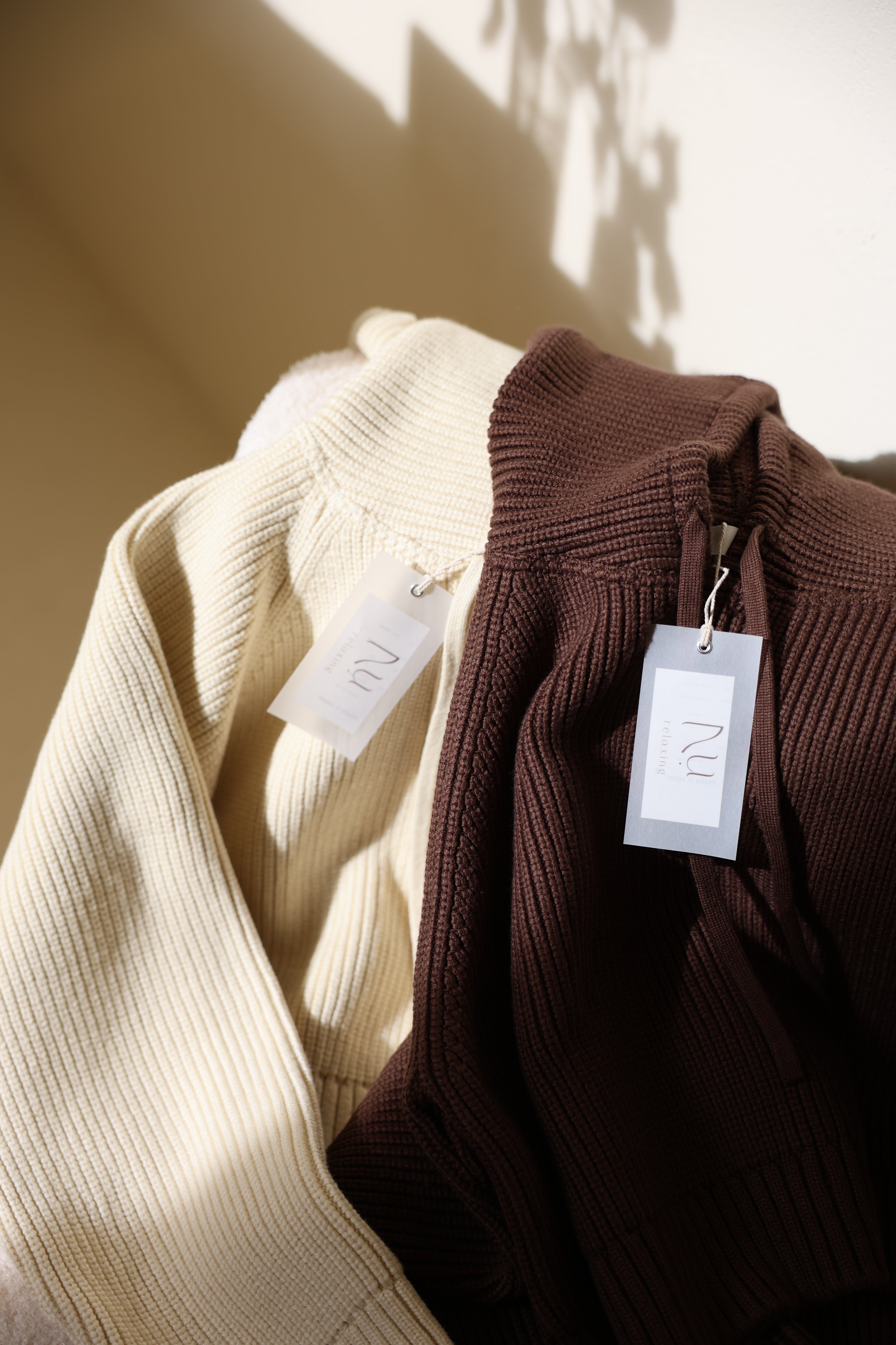 cotton lib knit hoodie