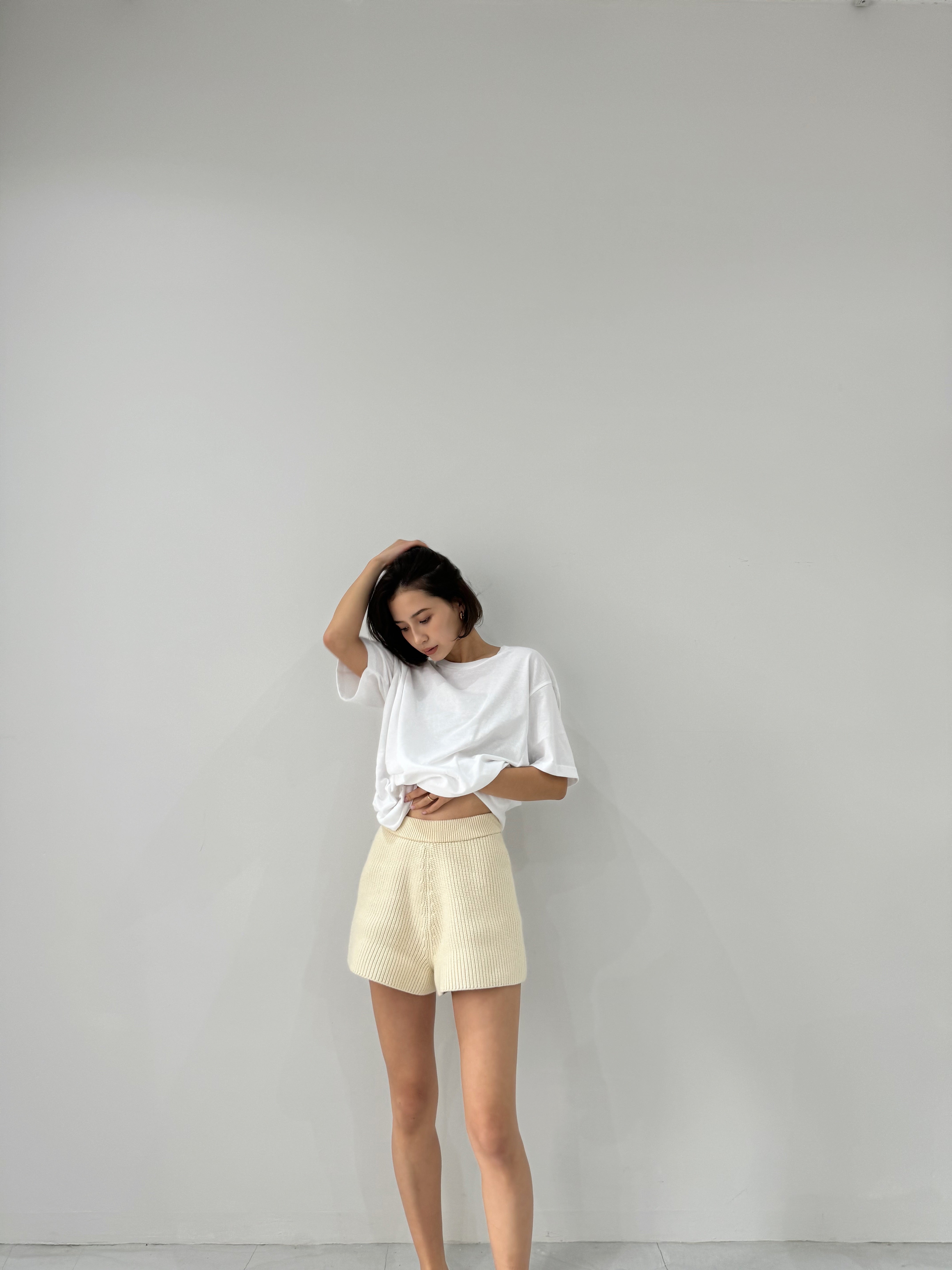 cotton lib knit pants