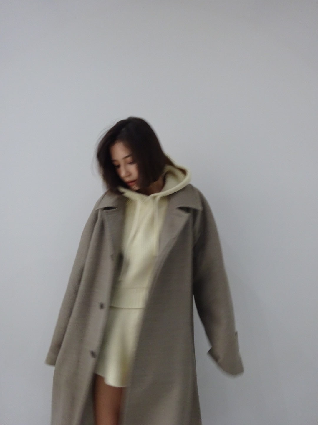 cotton lib knit hoodie