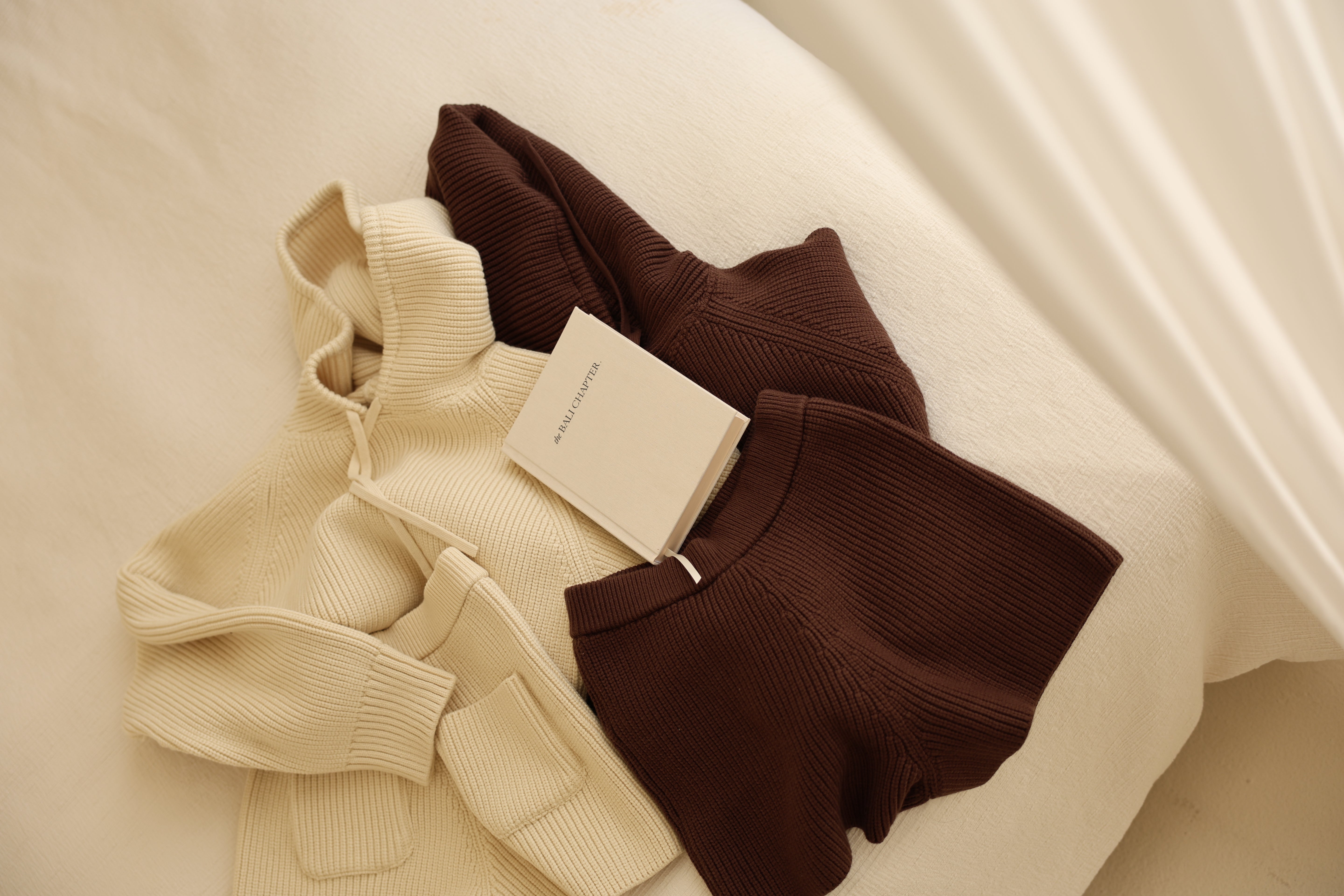 cotton lib knit hoodie