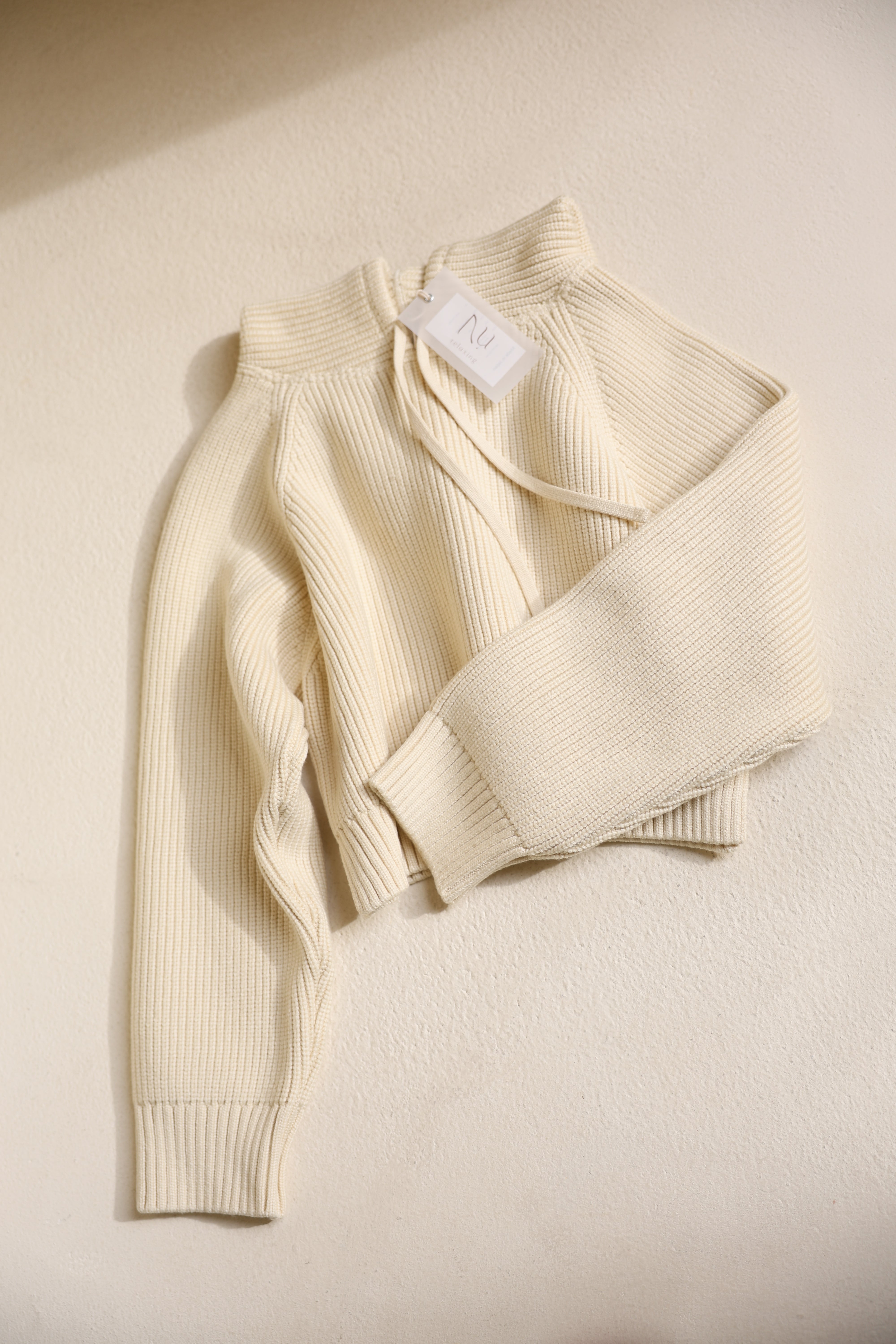 cotton lib knit hoodie