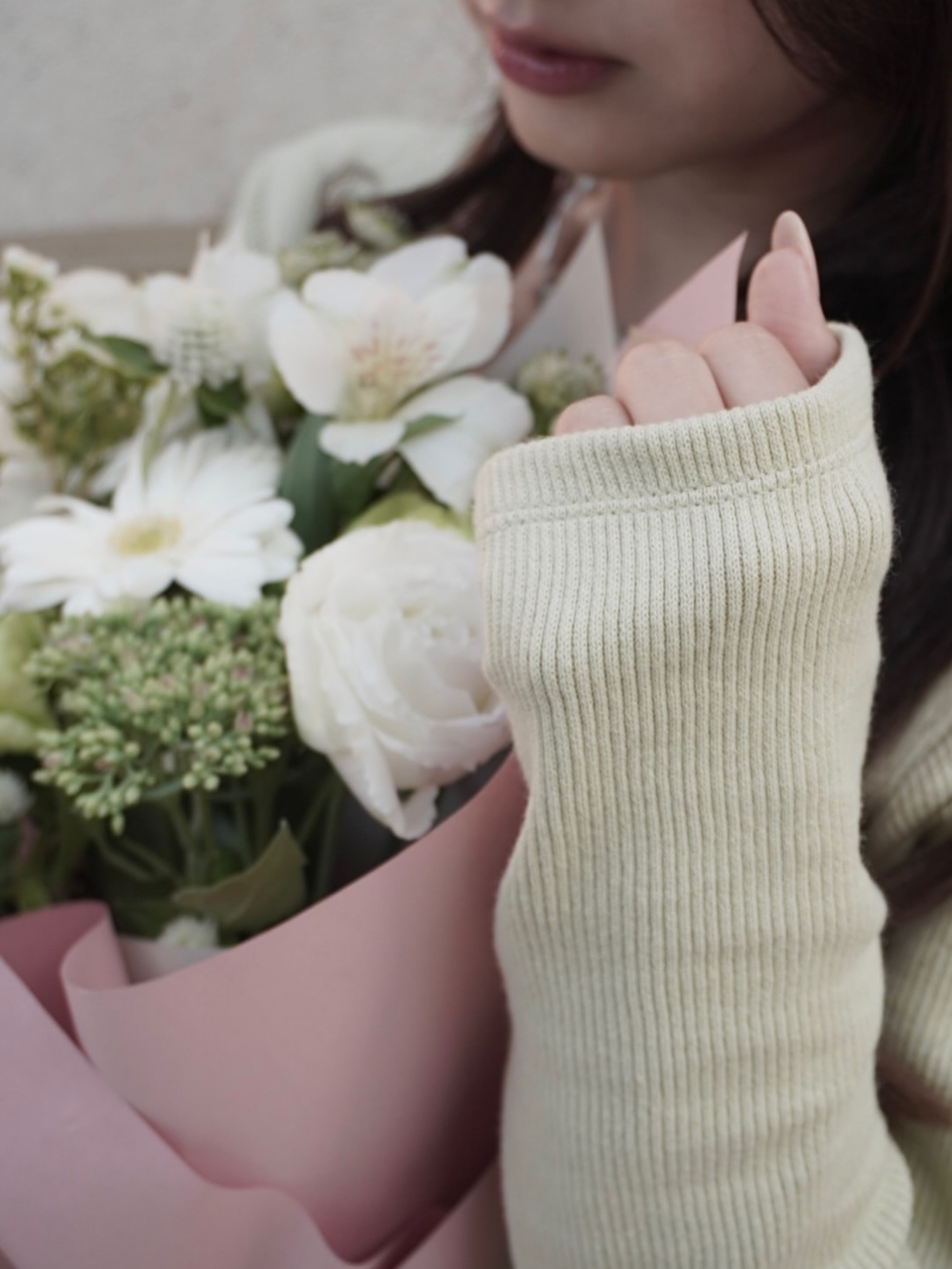 Back open soft rib dress