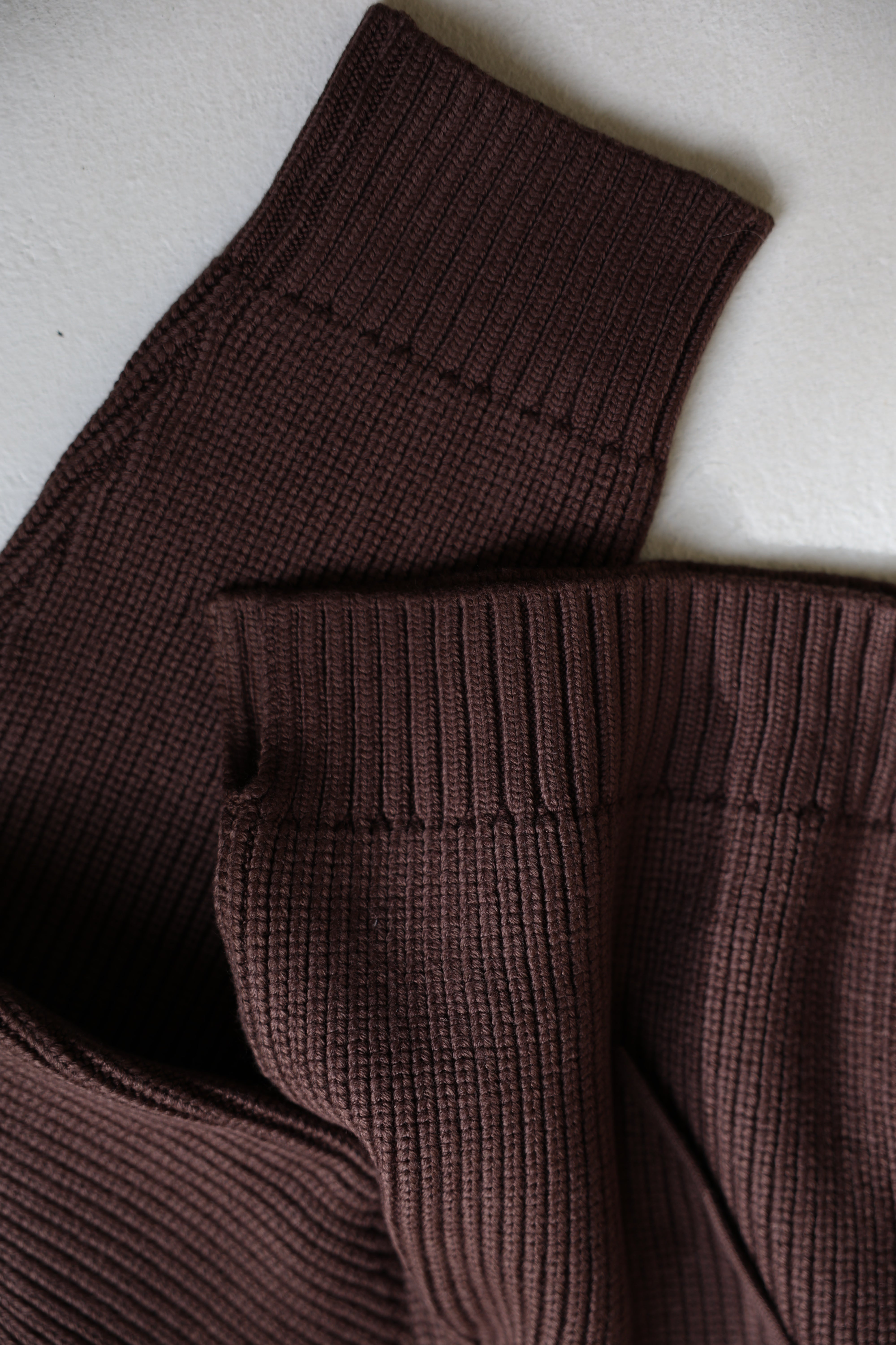 cotton lib knit hoodie