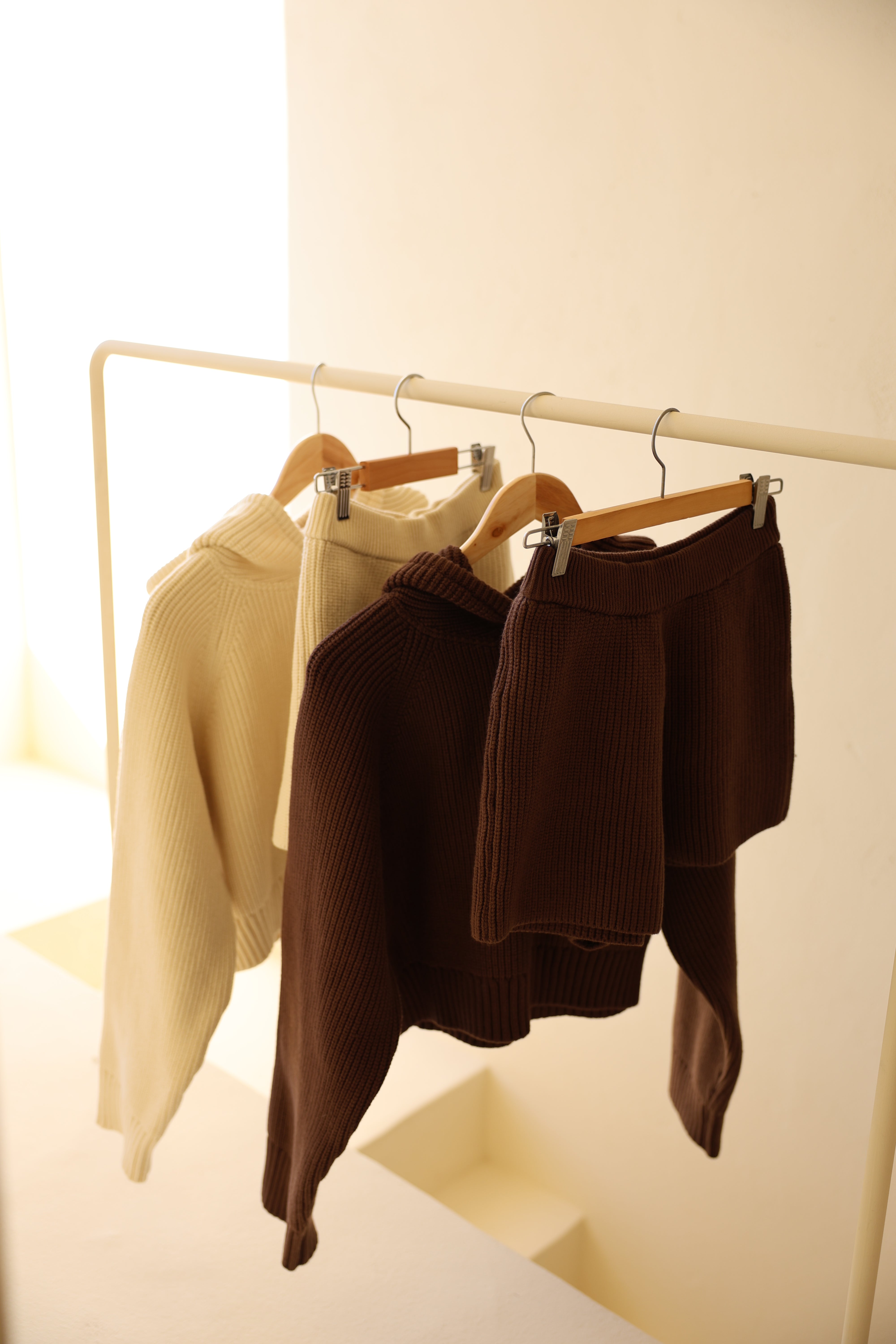cotton lib knit hoodie