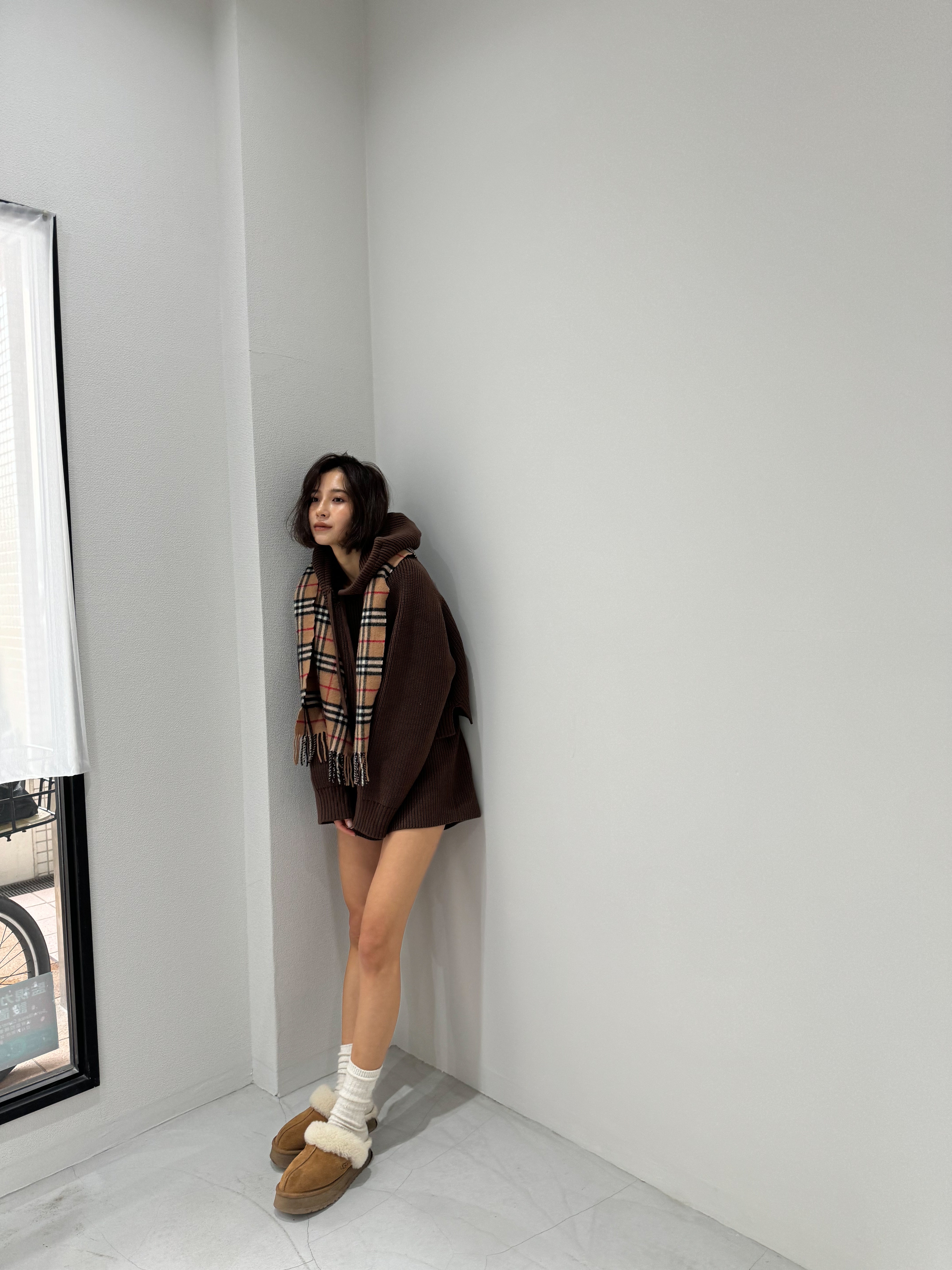 cotton lib knit hoodie