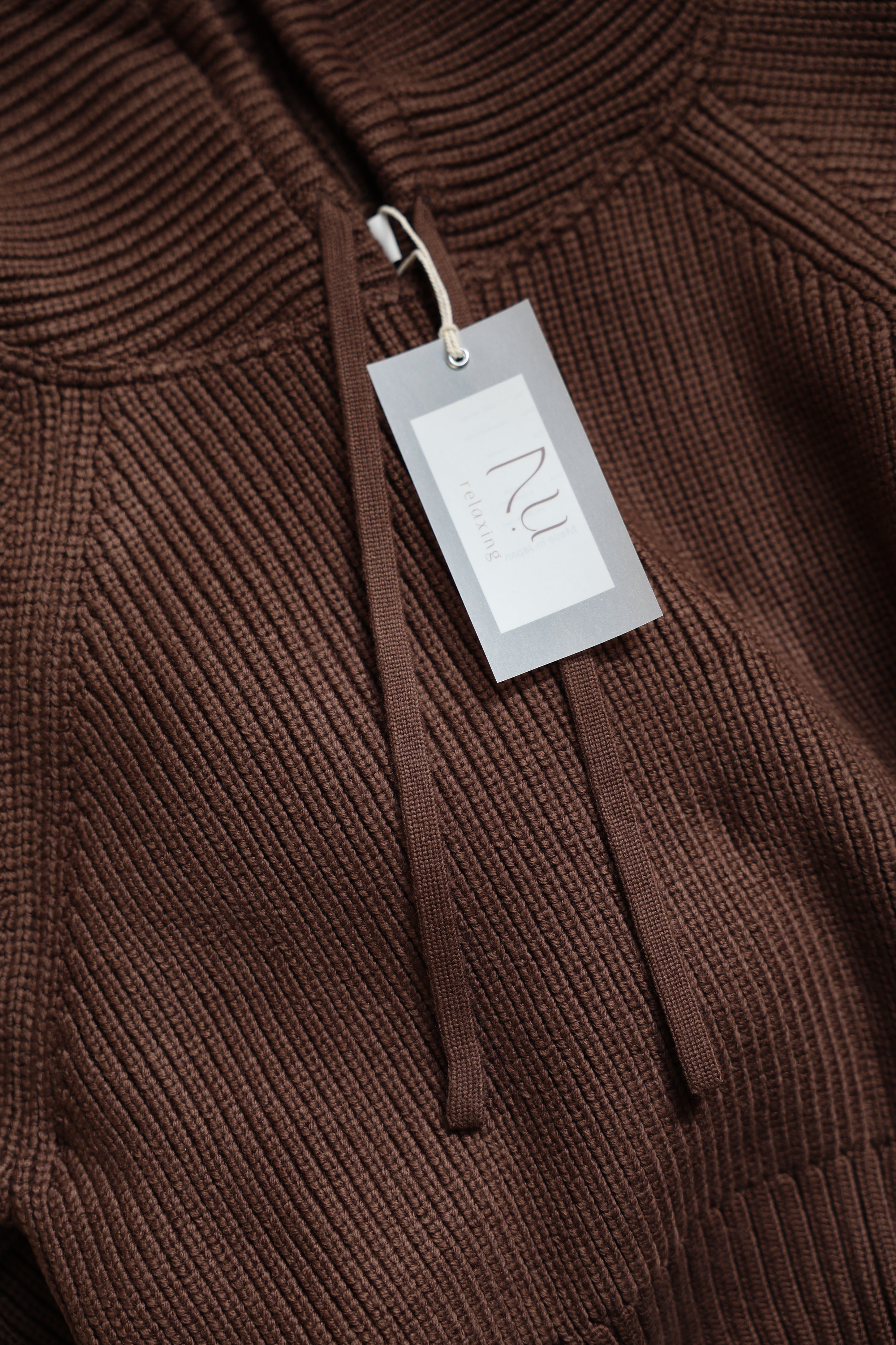 cotton lib knit hoodie