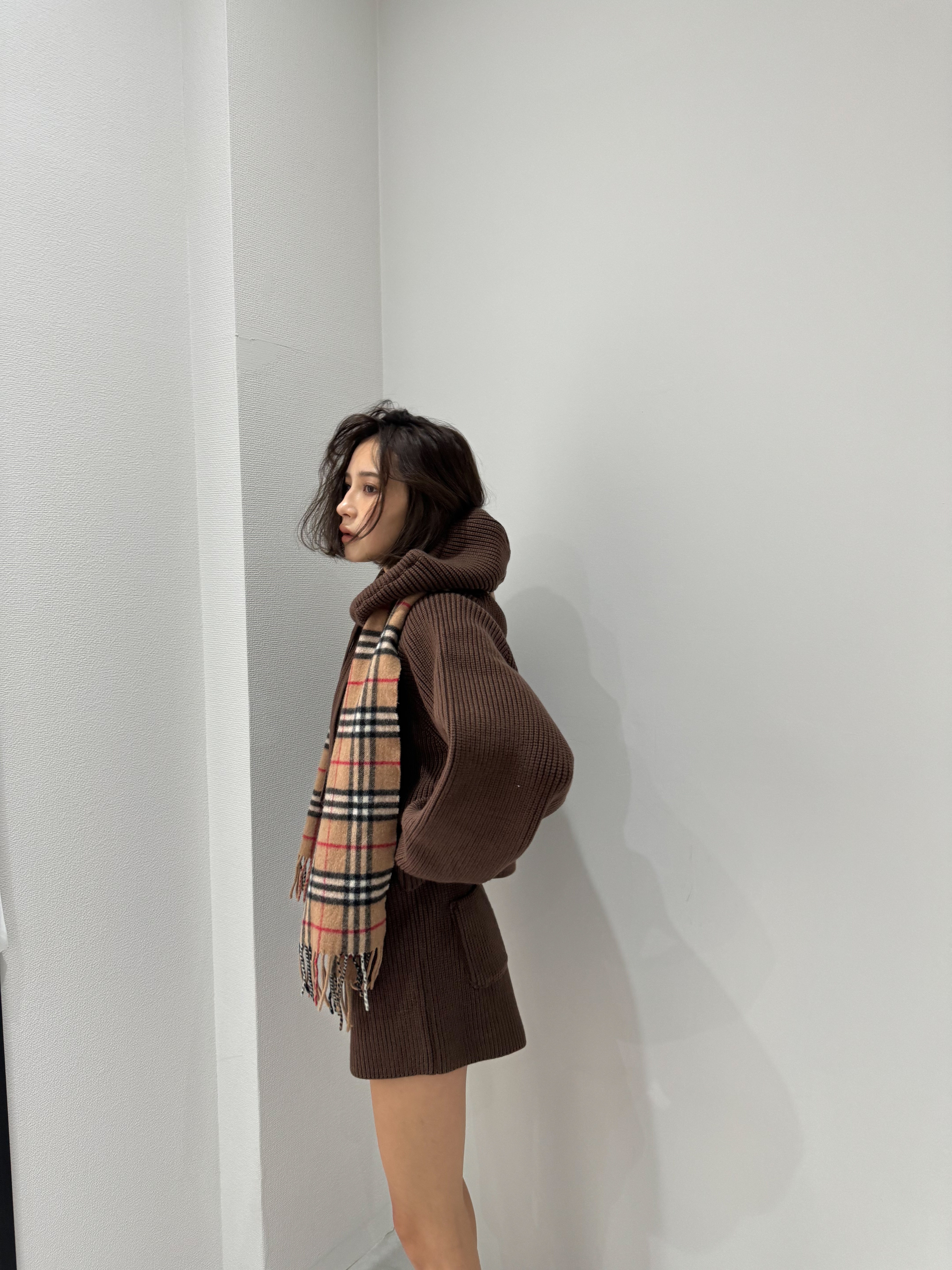 cotton lib knit hoodie