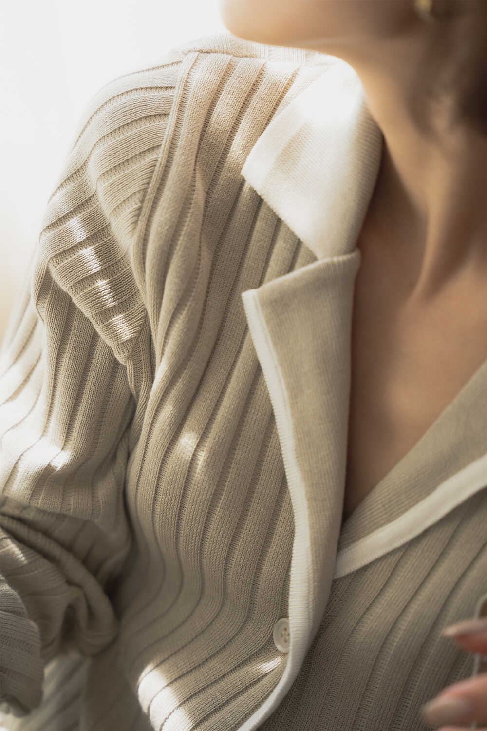 cotton rib knit set up